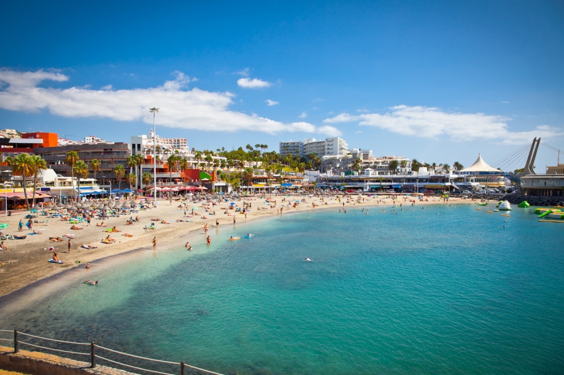 'Beautiful send beach in Adeje Playa de las Americas on Tenerife, Spain.' - Tenerife