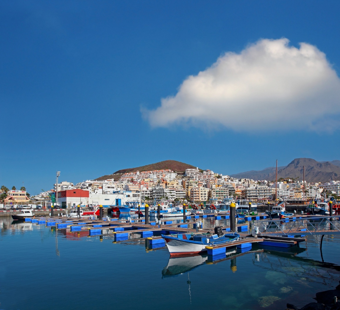 'Harbor in Los Cristianos resort town in Tenerife, Canary Islands, Spain' - Tenerife